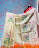 Orchid Pastel Yellow Monipuri Saree - Image 2